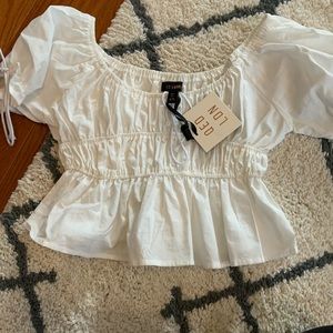 White ruched top NWT